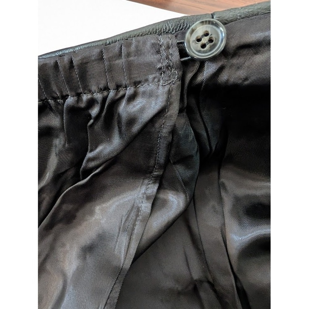 MM6 Maison Margiela Leather Wrap Skirt Black‎ Button Detail Midi Skirt Sz 42 NWT - Picture 11 of 12